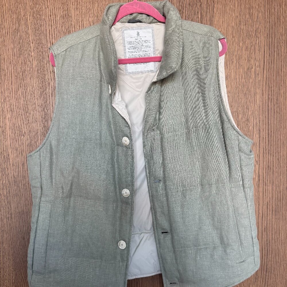 Brunello Cucinelli Quilted Linen Gilet